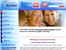 Tablet Screenshot of facedownrental.com